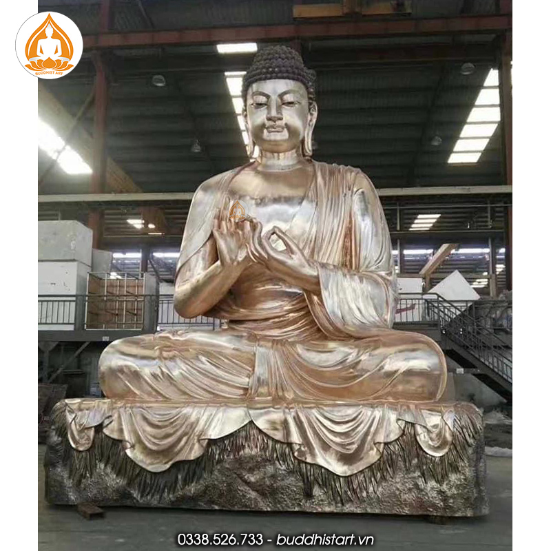 Tượng Phật Thích Ca bằng đồng dáng ngồi - TC-01