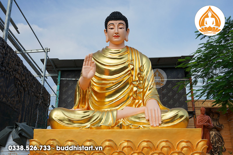 Tượng Phật Bổn Sư Ban Phước ngồi cao 220 cm