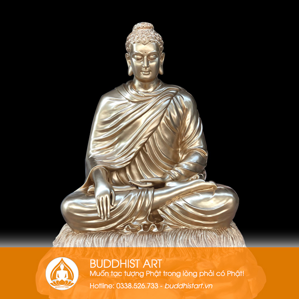 Tượng Phật Bổn Sư Thích Ca Ấn Địa Xúc bằng đồng